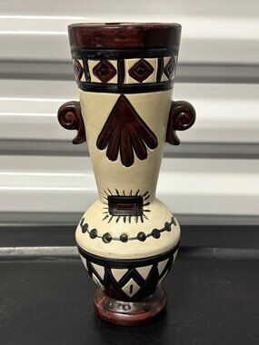 Vintage Fairway St. Louis Ceramic Southwestern Motif Pottery Bud Vase Japan 8"